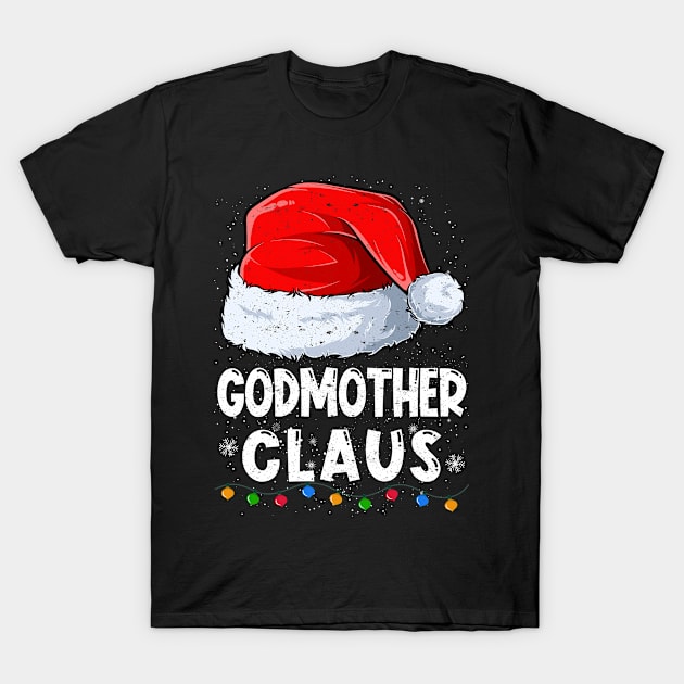 Godmother Claus Christmas Santa Family Matching Pajama T-Shirt by tabaojohnny